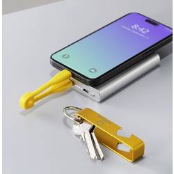 Renkforce USB kabel USB 2.0 USB-A zástrčka, USB-C ® zástrčka 0.15 m žlutá Přívěsek na klíče, Otvírák lahví RF-6721080