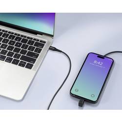 Renkforce USB kabel USB 2.0 USB-C ® zástrčka, USB-C ® zástrčka 1.00 m černá Konektor otočený o 180° RF-6721078