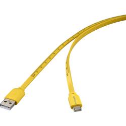 Renkforce USB kabel USB 2.0 USB-C ® zástrčka, USB-A zástrčka 1.00 m žlutá Rozměr potisku (metrický) RF-6721076