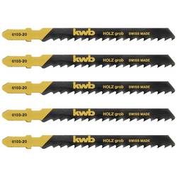 kwb 610325 Nožové pilové listy, zpracování dřeva, speciální zapichový zub, HCS, 5 x hrubé 5 ks