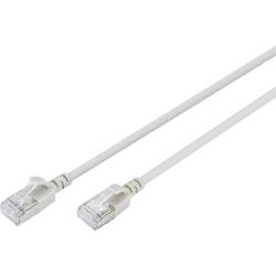Digitus DK-1632-A-003S RJ45 síťové kabely, propojovací kabely CAT 6A F/FTP 0.3 m šedá barevně rozlišený, stíněný, točený drát, S průchodkou chránící proti