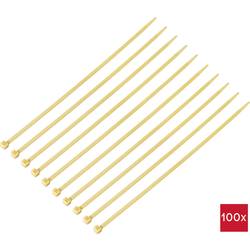 TRU COMPONENTS TC-12523712 stahovací pásky 300 mm 4.8 mm světle hnědá pro použití při vysokých teplotách 100 ks