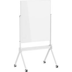 SpeaKa Professional magnetická skleněná tabule SP-MMW-001 (š x v) 904 mm x 1103 mm bílá vč. odkládací misky , Vč. magnetů čtyřramenná noha se 4 kolečky