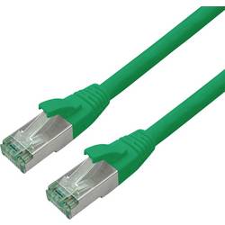 roline recycled material RJ45 síťový kabel CAT 6A S/FTP 1.00 m zelená dvoužilový stíněný