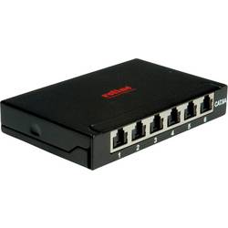 Roline ROLINE Mini-Patchpanel, Kat.6A/Kl.EA, 0,5HE, 6x RJ45 Ports, geschirmt , schwarz patch panel černá