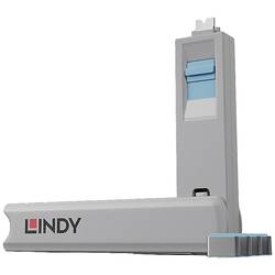 LINDY Zámek k portu USB-C® Kabel sada 4 ks modrá vč. 1 klíče 40465