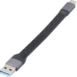 Renkforce USB kabel USB 2.0 0.15 m černá flexibilní provedení RF-6738048