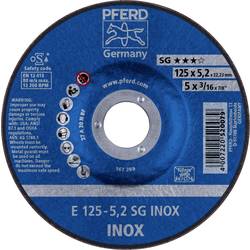 PFERD TOOLS 62212523 E 125-5,2 SG INOX brusný kotouč lomený Průměr 125 mm Ø otvoru 22.23 mm nerezová ocel 10 ks