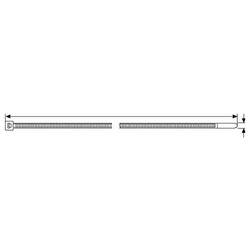 HellermannTyton 138-00034, UB270C-N-PA66-NA, stahovací pásky, 4.60 mm, 270 mm, přírodní, 100 ks
