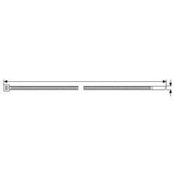HellermannTyton 138-00033, UB270C-B-PA66-BK, stahovací pásky, 4.60 mm, 270 mm, černá, 100 ks