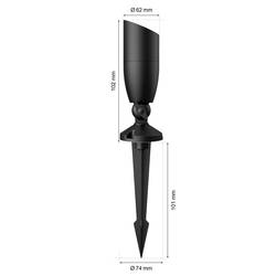 WiZ Ground Spot Extension 8720169071650 venkovní LED reflektor LED LED černá