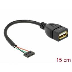 Delock USB kabel USB 2.0 USB zásuvka na desku, USB-A zásuvka 0.15 m černá 84831