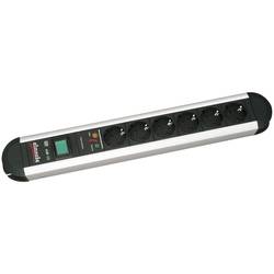 Bachmann 331013 zásuvková lišta s přepěťovou ochranou 6násobná hliník, černá DE schuko zástrčka/zásuvky 1 ks