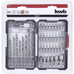kwb 108955 39dílná sada bitů a vrtáků kov, kámen, beton, dřevo, zdivo