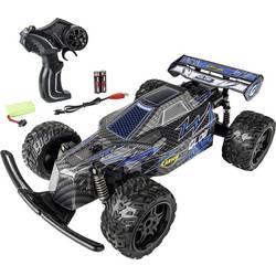 Carson Modellsport Glow Rider modrá 1:12 RC model auta elektrický Buggy 100% RtR 2,4 GHz vč. akumulátorů, nabíječky a baterie ovladače