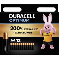 Duracell Optimum tužková baterie AA alkalicko-manganová, 1.5 V, 12 ks