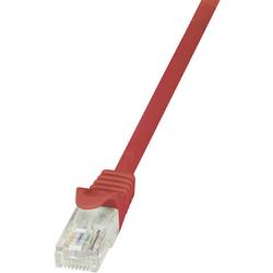 LogiLink CP2084U RJ45 síťové kabely, propojovací kabely CAT 6 U/UTP 7.50 m červená s ochranou 1 ks