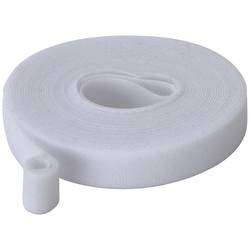 TRU COMPONENTS T24CA064 pásek se suchým zipem, ke spojování, háčková a flaušová část, (d x š) 5 m x 15 mm, bílá, 5 m