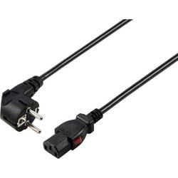 Sygonix SY-6733072 IEC kabel černá 2 m zablokovatelný