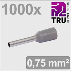TRU COMPONENTS TC-13377196 dutinka 0.75 mm² částečná izolace šedá 1000 ks
