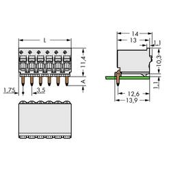 WAGO 2091 konektor do DPS 3, rozteč 3.50 mm, 2091-1373, 200 ks