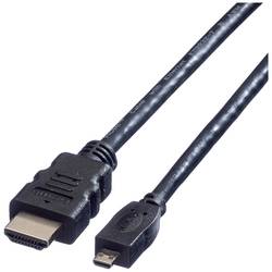 Value HDMI kabel Zástrčka HDMI-A, Zástrčka HDMI Micro-D 2.00 m černá 11.99.5581 standardní HDMI HDMI kabel