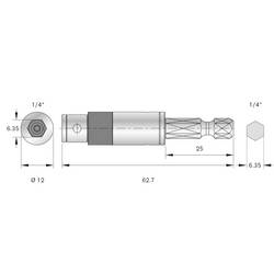 BERNSTEIN Tools for Electronics 4-988-RPM, Digitální momentový adaptér, 1/4 (6,3 mm), 5.0 Nm (max)