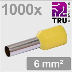 TRU COMPONENTS TC-13377216 dutinka 6 mm² částečná izolace žlutá 1000 ks