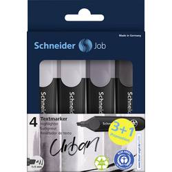Schneider Schreibgeräte zvýrazňovač textu Job grau sortiert Karton-Etui 4 Stück Aktion 3+1 115174 šedá 5 mm 4 ks
