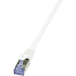 LogiLink CQ4071S RJ45 síťové kabely, propojovací kabely CAT 6A S/FTP 5.00 m bílá pozlacené kontakty, samozhášecí, s ochranou 1 ks