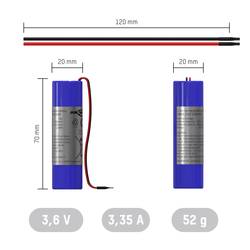 Ansmann speciální akumulátor 18650 s kabelem Li-Ion 3.6 V 3350 mAh 1 ks