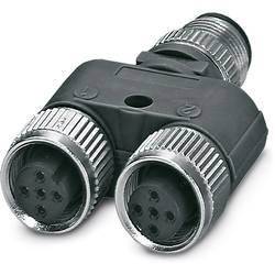 Phoenix Contact SAC-3P-M12Y/2XM12FS B PE S21BK rozdělovač a adaptér pro senzory - aktory , 1527618, piny: 4, 5 ks