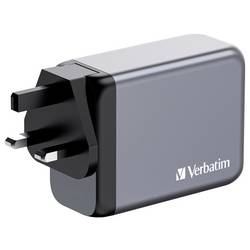 Verbatim GNC-200 GaN cestovní nabíječka, GaN, s adaptérem pro Evropu, s britským adaptérem, s americkým adaptérem, 1x USB A , 3x USB-C®, 200 W, Dodávka