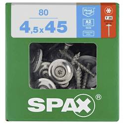 SPAX 4587000450456 Klempířský šroub 4.5 mm 45 mm T-STAR plus nerezová ocel A2 80 ks