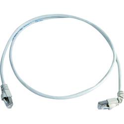 Telegärtner 100008023 RJ45 síťové kabely, propojovací kabely CAT 6A S/FTP 1.00 m bílá samozhášecí, bez halogenů 1 ks