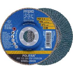PFERD TOOLS 67668115 PFF 115 Z 80 PSF STEELOX vějířovitý brusný kotouč Průměr 115 mm Ø otvoru 22.23 mm nerezová ocel, ocel 10 ks