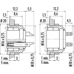 binder 09-0474-00-08 kulatý faston, 1 ks