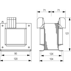 BLOCK STEU 500/23 řídicí transformátor, izolační transformátor 1 x 215 V/AC, 230 V/AC, 245 V/AC, 385 V/AC, 400 V/AC, 415 V/AC 2 x 115 V/AC, 230 V/AC 500 VA