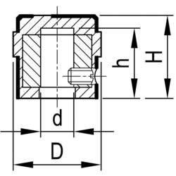 OKW A1416449 otočný knoflík hliník (Ø x v) 15.9 mm x 15 mm 1 ks