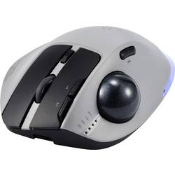 Renkforce RF-WLEM-500 optická ergonomická myš, přenos bezdrátový, bezdrátový, Bluetooth®, 7 tlačítko, 400 dpi, 800 dpi, 1600 dpi, 2400 dpi, 4800 dpi, šedá,