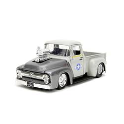 JADA TOYS model osobního automobilu Ford Street Fighter 1956 Ford Pickup s postavou Guile hotový model Model osobního automobilu