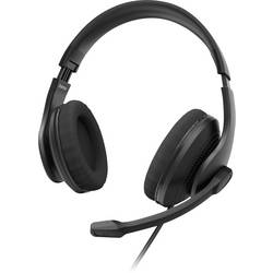Hama PC-Office-Headset HS-USB300 V2, Stereo, Schwarz Sluchátka On Ear 00139935, černá