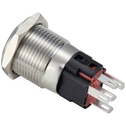 TRU COMPONENTS TC-12647400 tlačítkový spínač 250 V/AC 3 A 1x vyp/(zap) IP65 červená s aretací nerezová ocel 1 ks