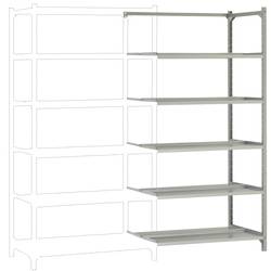 Manuflex RA2572 přístavný modul skladového regálu , (š x v x h) 900 x 1900 x 600 mm, pozinkovaná