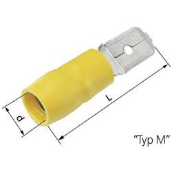 LAPP 63103010 faston konektor Šířka zástrčky: 6.3 mm Tloušťka konektoru: 0.8 mm 180 ° částečná izolace červená 100 ks
