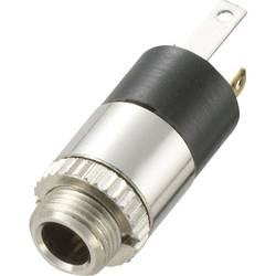 TRU COMPONENTS 718600 jack konektor 3.5 mm zásuvka, vestavná vertikální Pólů: 3 stereo stříbrná 1 ks