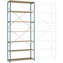 Manuflex RP1636.5021 základní modul regálu oddělení , (š x v x h) 1250 x 2000 x 800 mm, dřevěná podlaha