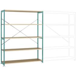 Manuflex RP1041.5021 základní modul regálu oddělení , (š x v x h) 1530 x 2000 x 400 mm, dřevěná podlaha