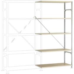 Manuflex RM3129 přístavný modul regálu oddělení , (š x v x h) 1000 x 2000 x 800 mm, dřevěná podlaha