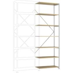 Manuflex RP1705.7035 přístavný modul regálu oddělení , (š x v x h) 1000 x 3000 x 300 mm, dřevěná podlaha